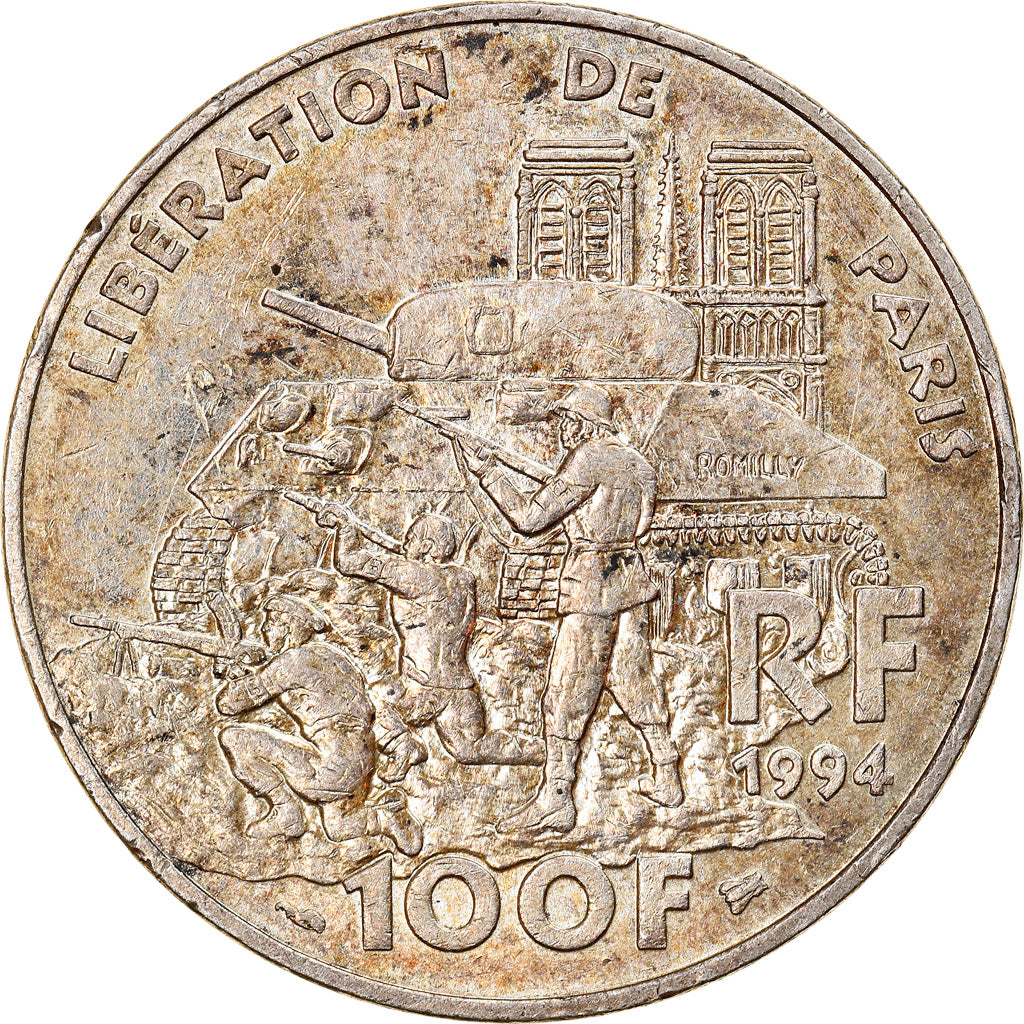 Münze, Frankreich, Libération de Paris, 100 Francs, 1994, Paris, SS+, Silber
