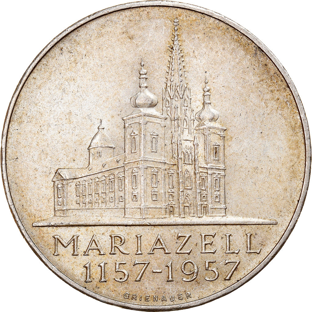 Coin, Austria, 25 Schilling, 1957, AU(50-53), Silver, KM:2883