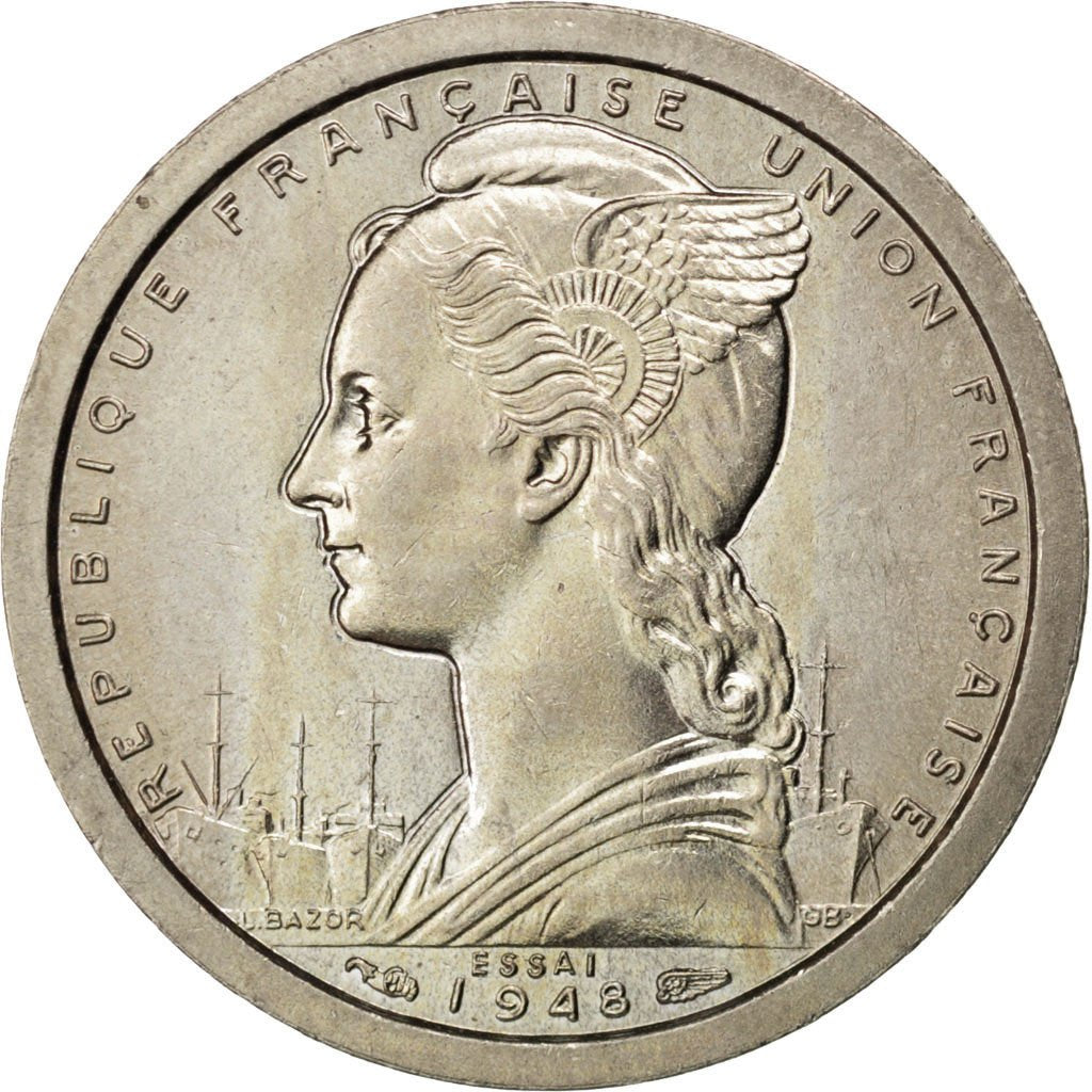 SAINT PIERRE & MIQUELON, Franc, 1948, Paris, SPL, Rame-nichel, KM:E1a, Lecomp...