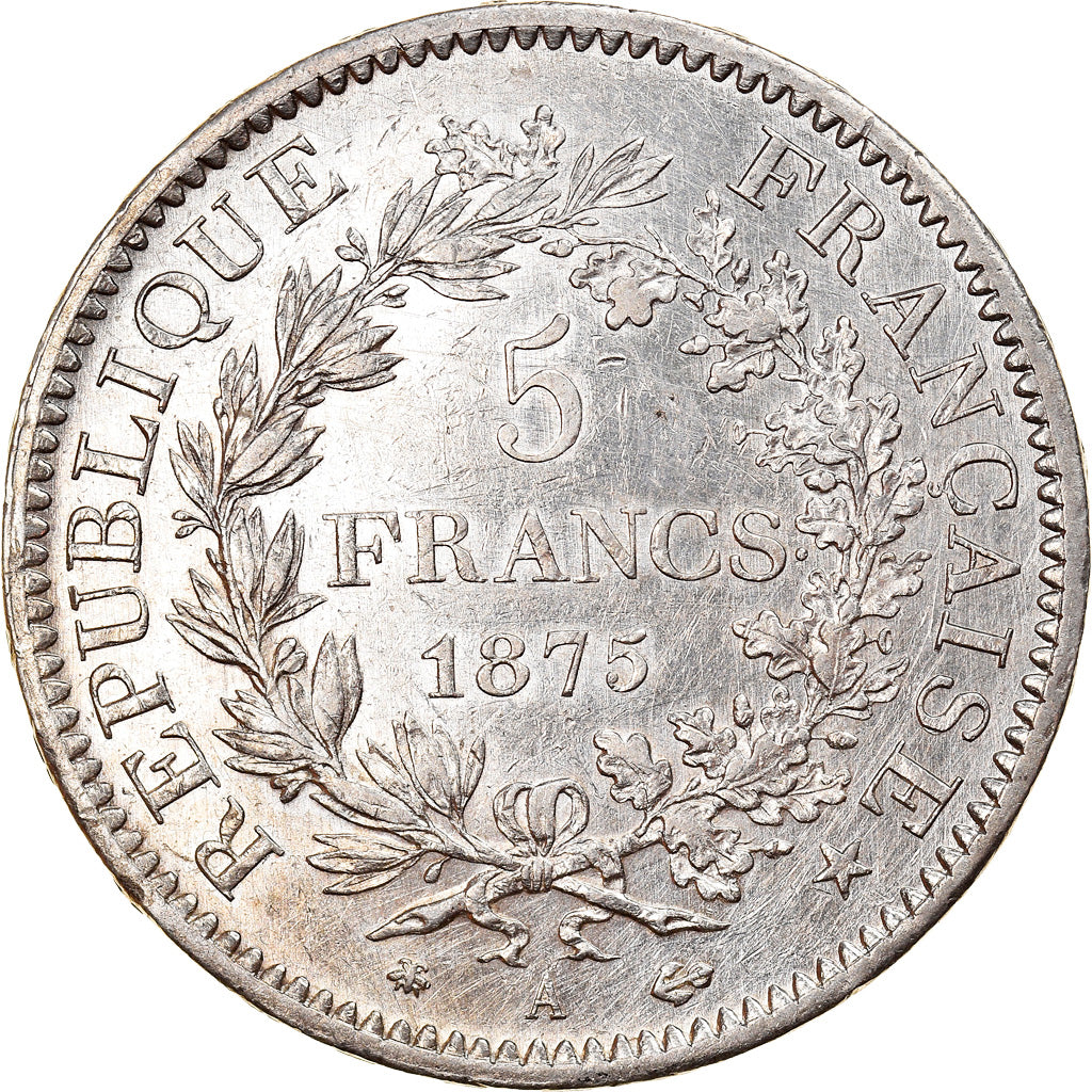 Monnaie, France, Hercule, 5 Francs, 1875, Paris, TTB+, Argent, Gadoury:745a