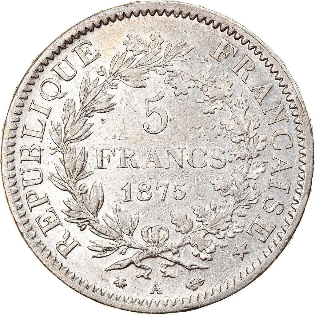 Monnaie, France, Hercule, 5 Francs, 1875, Paris, TTB+, Argent, Gadoury:745a