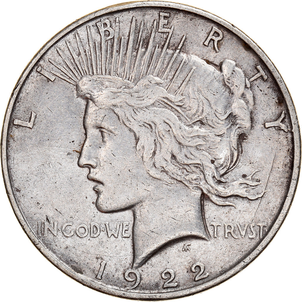 Monnaie, États-Unis, Peace Dollar, Dollar, 1922, U.S. Mint, Denver, TTB
