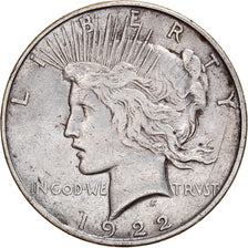 Monnaie, États-Unis, Peace Dollar, Dollar, 1922, U.S. Mint, Denver, TTB
