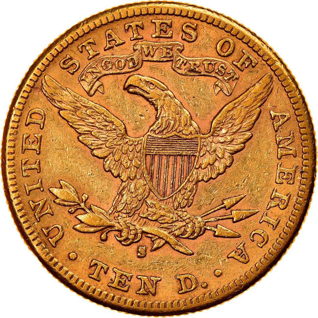 Coin, United States, Coronet Head, $10, Eagle, 1889, U.S. Mint, San Francisco