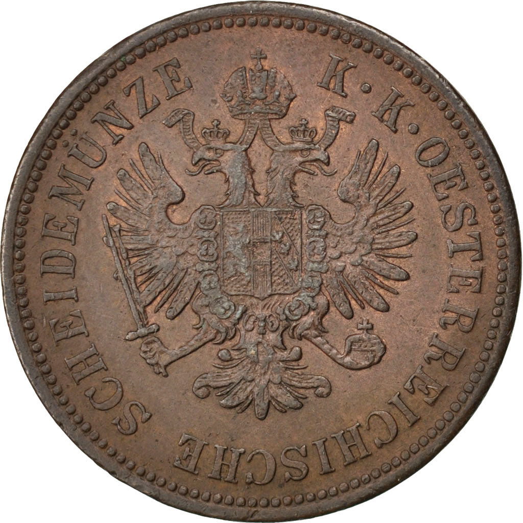 Münze, Österreich, Franz Joseph I, 4 Kreuzer, 1860, Vienne, SS+, Kupfer