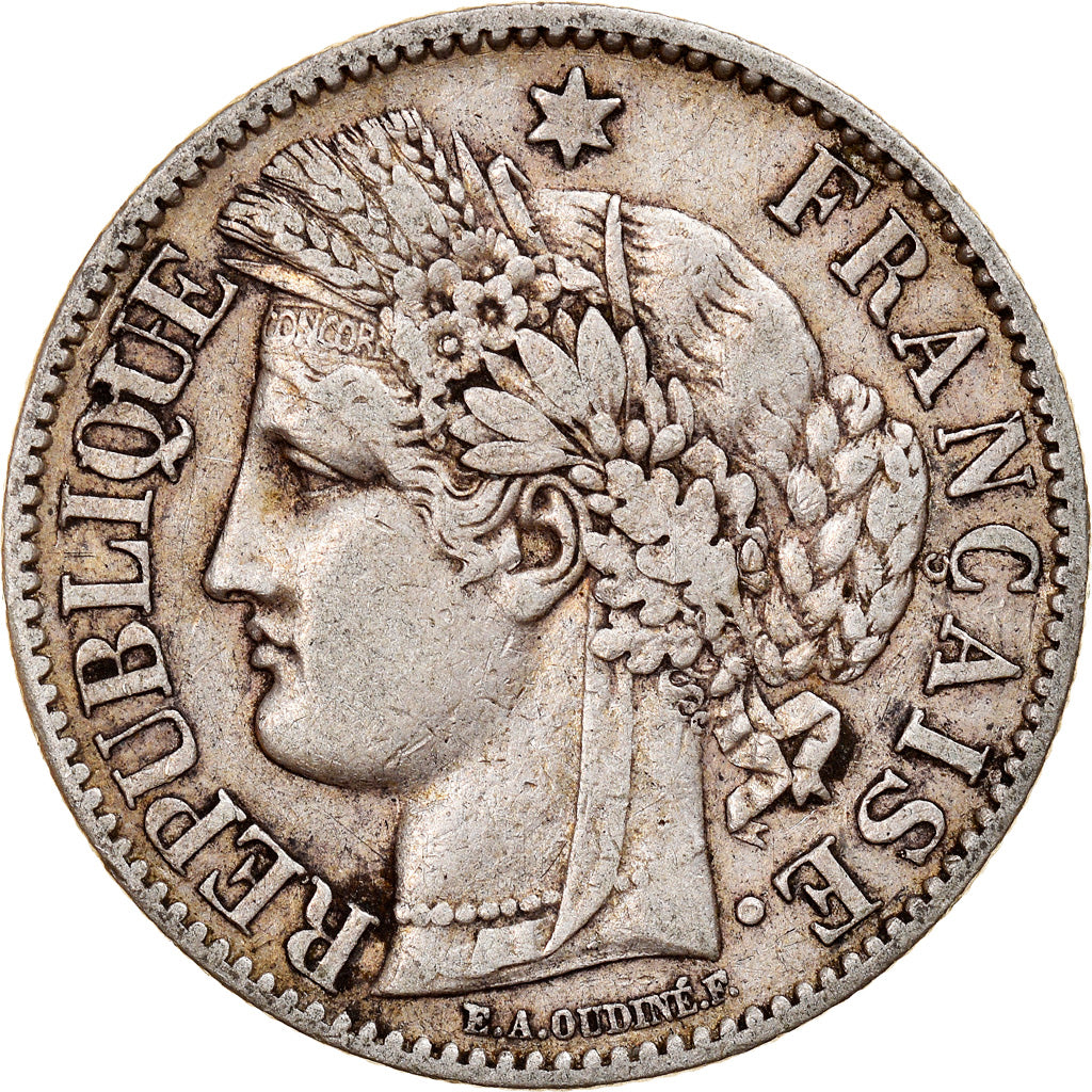 Munten, Frankrijk, Cérès, 2 Francs, 1887, Paris, ZF, Zilver, KM:817.1