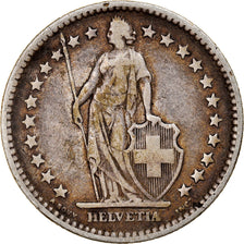 Coin, Switzerland, 2 Francs, 1886, Bern, VF(30-35), Silver, KM:21