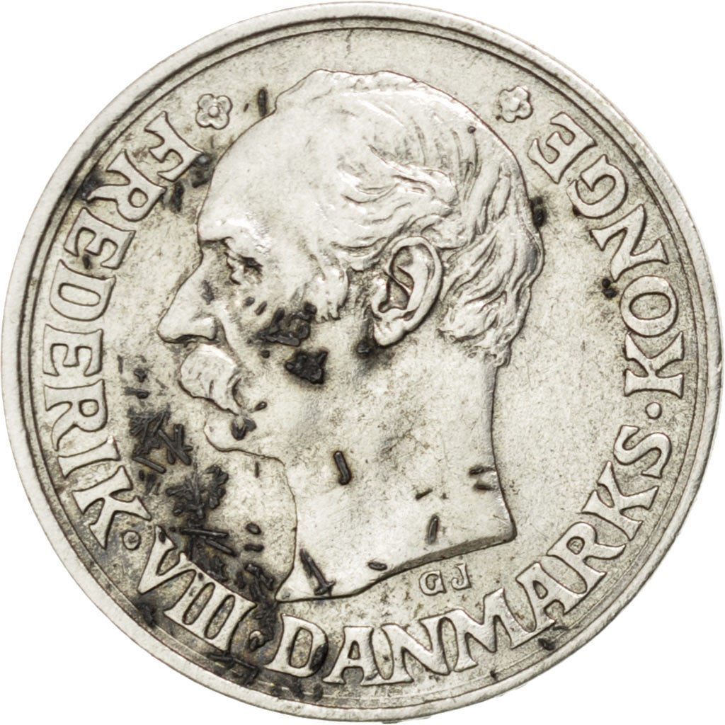 Danimarca, Frederik VIII, 10 Öre, 1912, Copenhagen, BB, Argento, KM:807