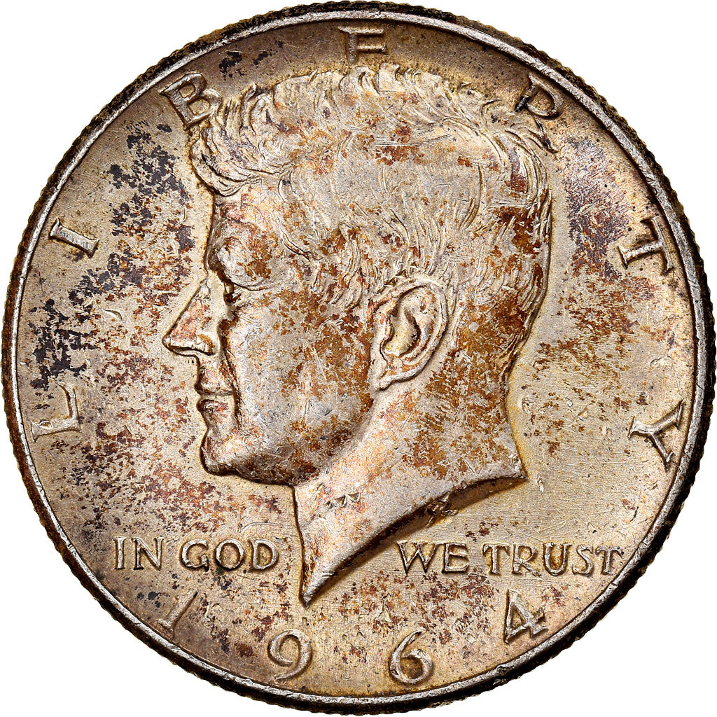Coin, United States, Kennedy Half Dollar, Half Dollar, 1964, U.S. Mint