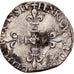 Münze, Frankreich, Henri III, 1/8 Ecu, 1581, La Rochelle, S+, Silber