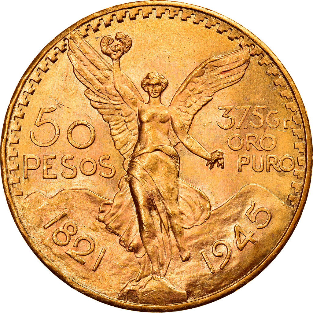 Moneta, Messico, 50 Pesos, 1945, Mexico City, SPL, Oro, KM:481