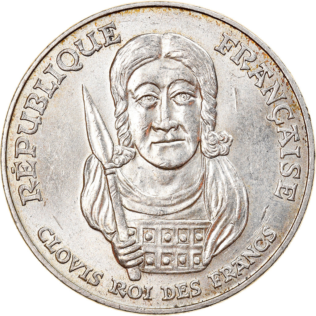 Coin, France, Clovis, 100 Francs, 1996, AU(55-58), Silver, KM:1180, Gadoury:953