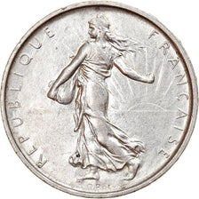 Moeda, França, Semeuse, 5 Francs, 1967, AU(55-58), Prata, KM:926, Gadoury:770
