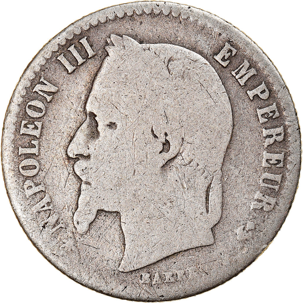 Coin, France, Napoleon III, 50 Centimes, 1864, Paris, VF(20-25), Silver