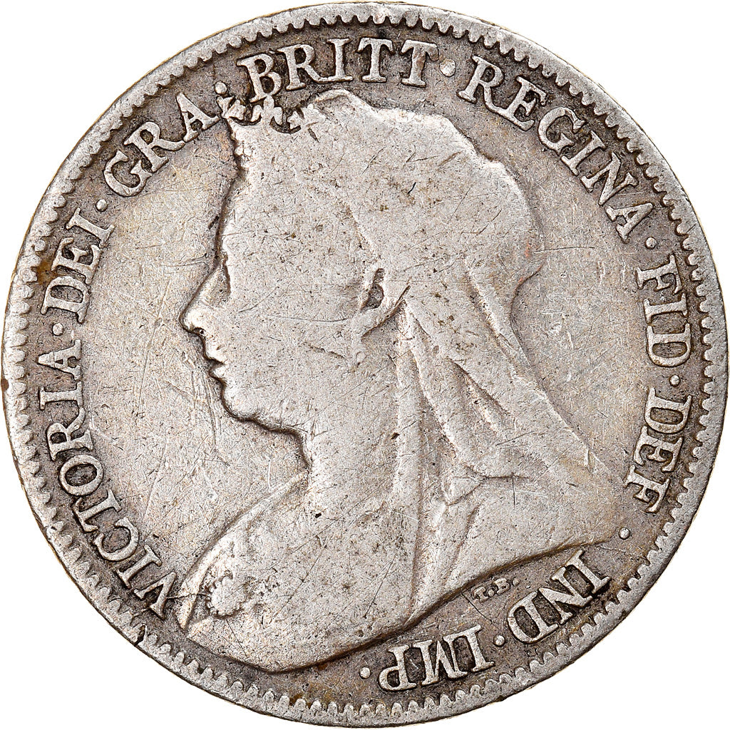 Moneta, Gran Bretagna, Victoria, 6 Pence, 1896, MB+, Argento, KM:779