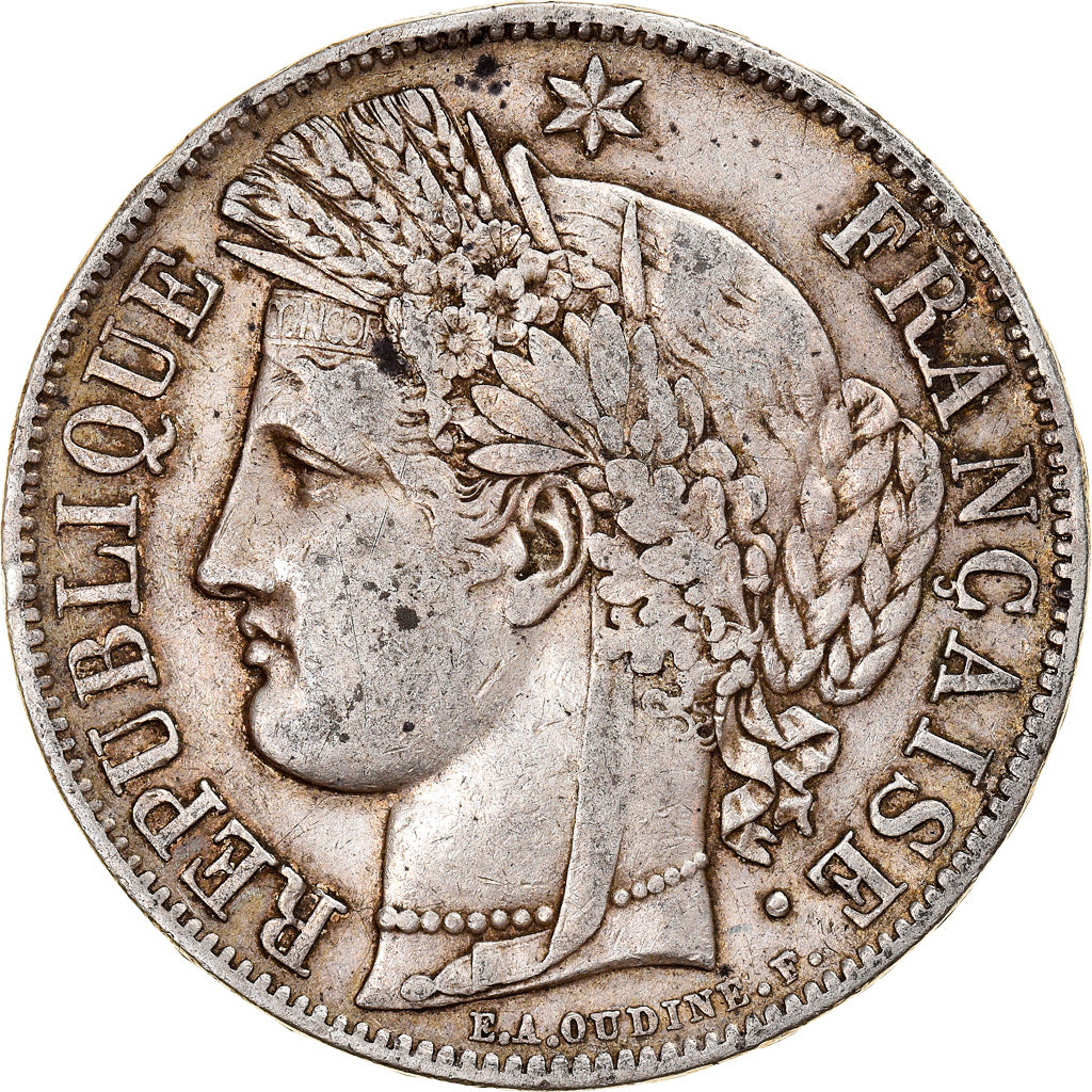 Münze, Frankreich, Cérès, 5 Francs, 1849, Paris, SS, Silber, KM:761.1