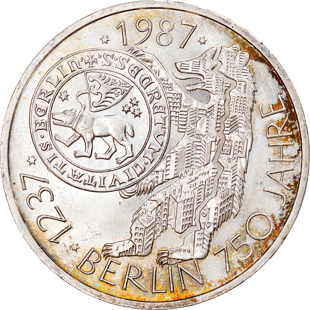Coin, GERMANY - FEDERAL REPUBLIC, 10 Mark, 1987, Hamburg, Germany, MS(63)