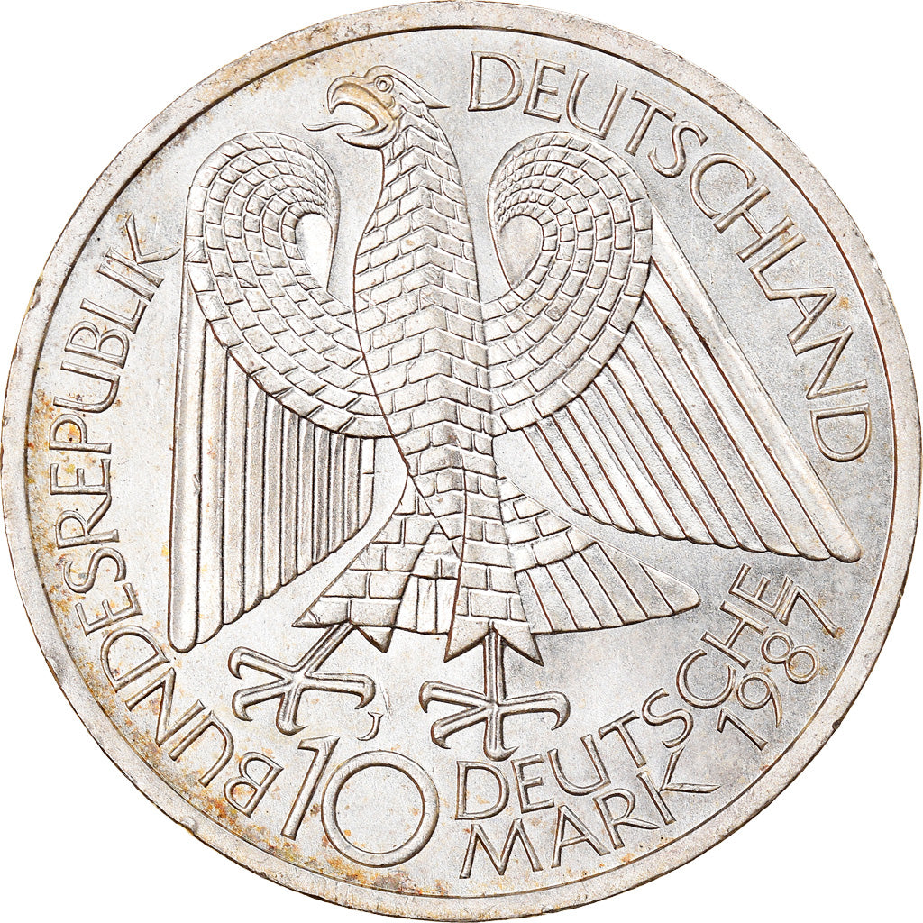 Coin, GERMANY - FEDERAL REPUBLIC, 10 Mark, 1987, Hamburg, Germany, MS(63)