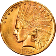 Coin, United States, Indian Head, $10, Eagle, 1932, U.S. Mint, Philadelphia