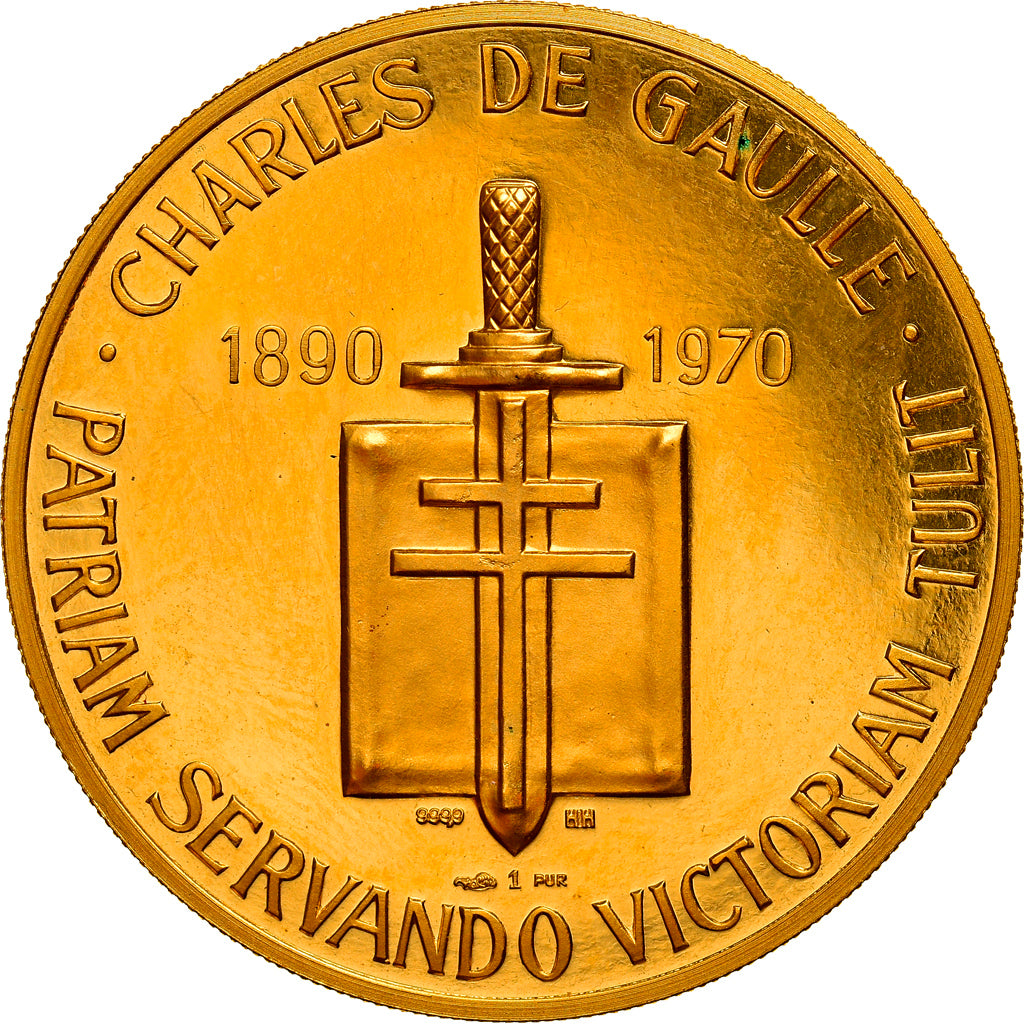 France, Médaille, Résistance, Charles de Gaulle, FDC, Or