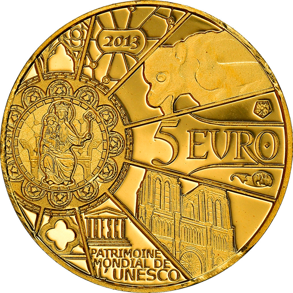 France, 5 Euro, 2013, Paris, FDC, Or, Gadoury:EU607
