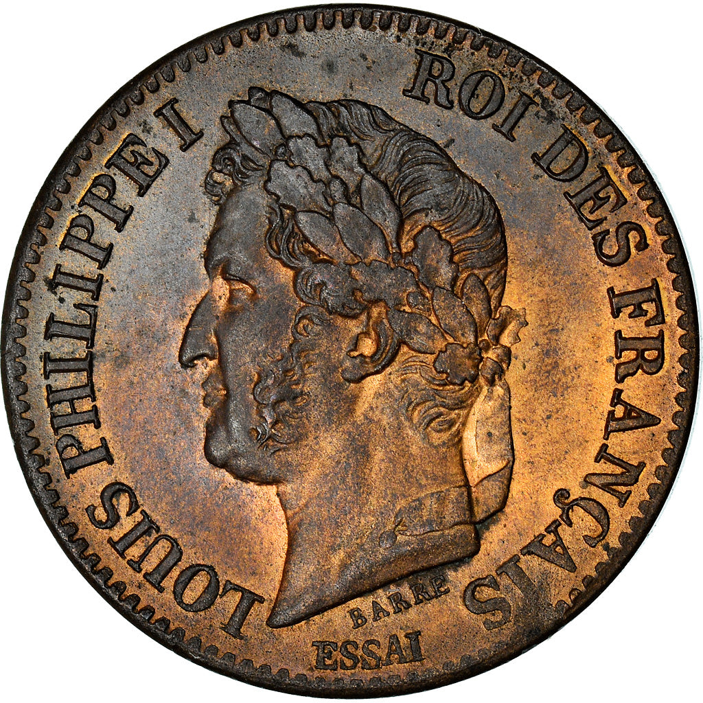 Moneta, Francja, Louis-Philippe, 2 Centimes, 1847, Paris, PRÓBA, MS(63)