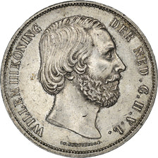 Moneta, Holandia, William III, 2-1/2 Gulden, 1852, AU(50-53), Srebro, KM:82
