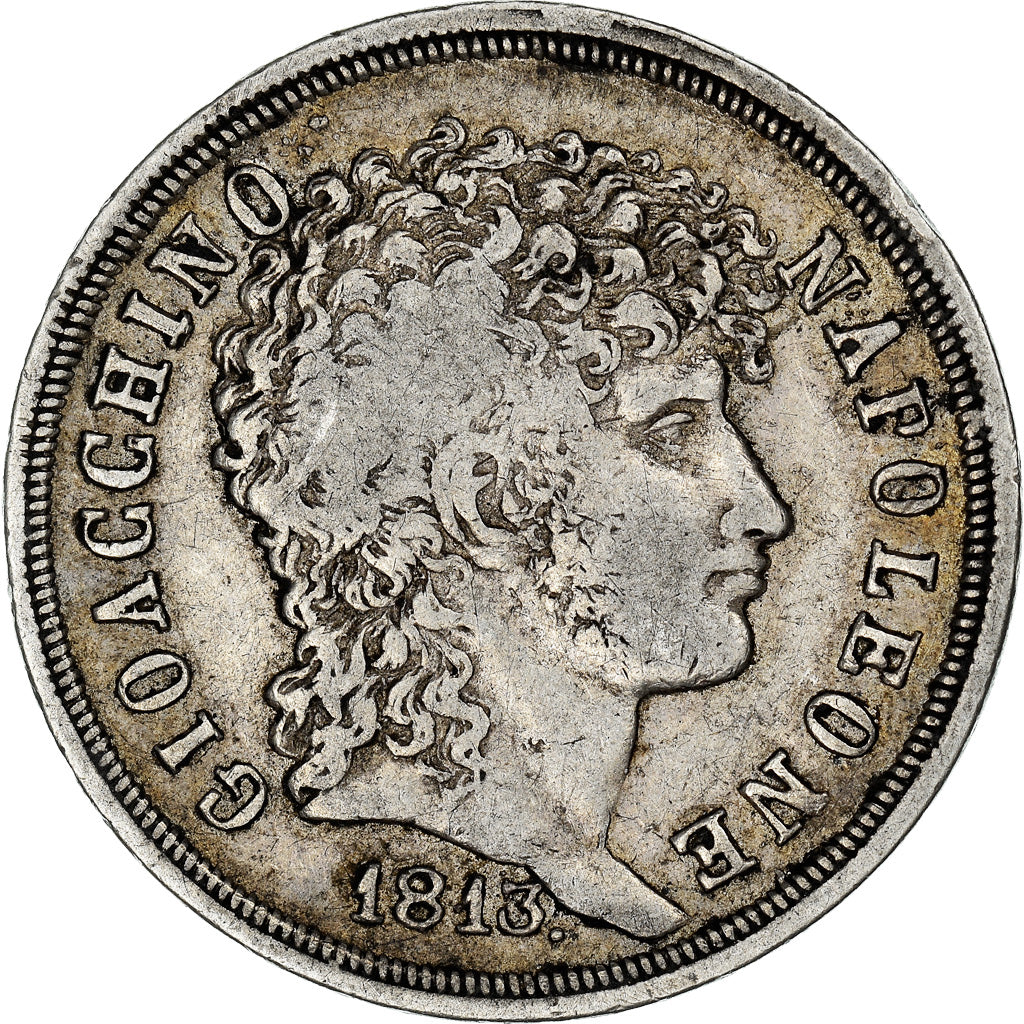 Münze, Italien Staaten, NAPLES, Joachim Murat, 2 Lire, 1813, S+, Silber, KM:258