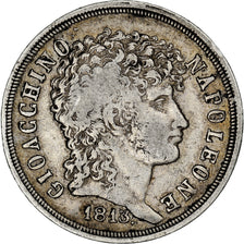 Munten, Italiaanse staten, NAPLES, Joachim Murat, 2 Lire, 1813, FR+, Zilver