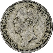Coin, Netherlands, William II, 25 Cents, 1848, EF(40-45), Silver, KM:76