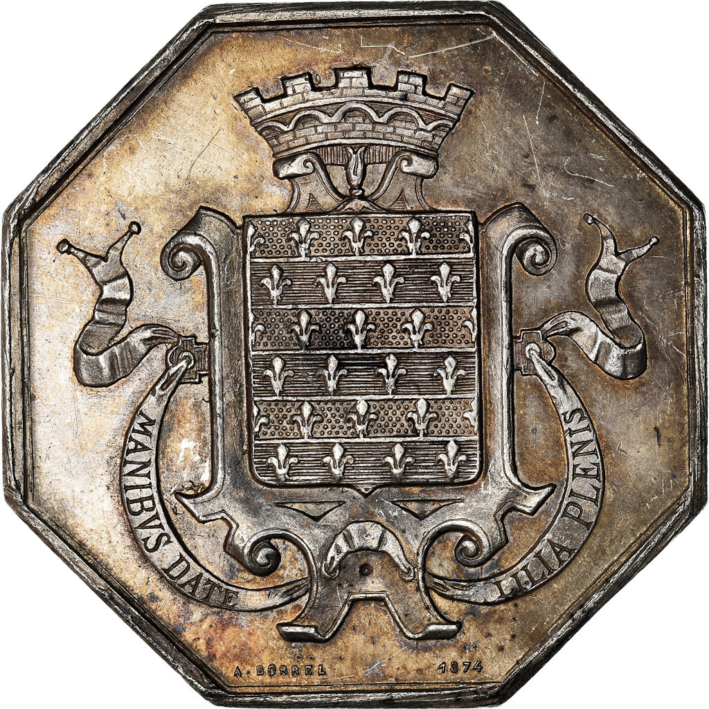 France, Jeton, Savings Bank, Caisse d'Epargne de Beaugency, 1874, Borrel, TTB+