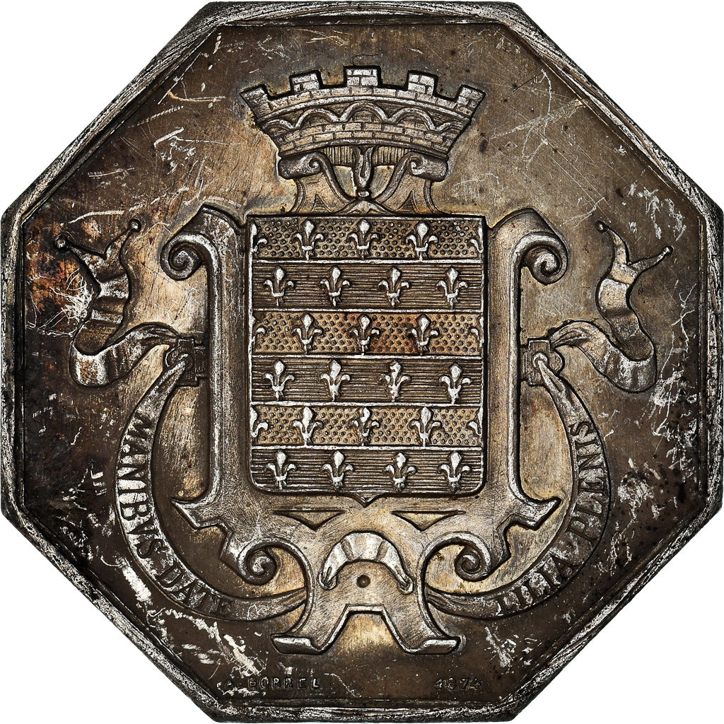Francia, Token, Savings Bank, Caisse d'Epargne de Beaugency, 1874, Borrel, BB+