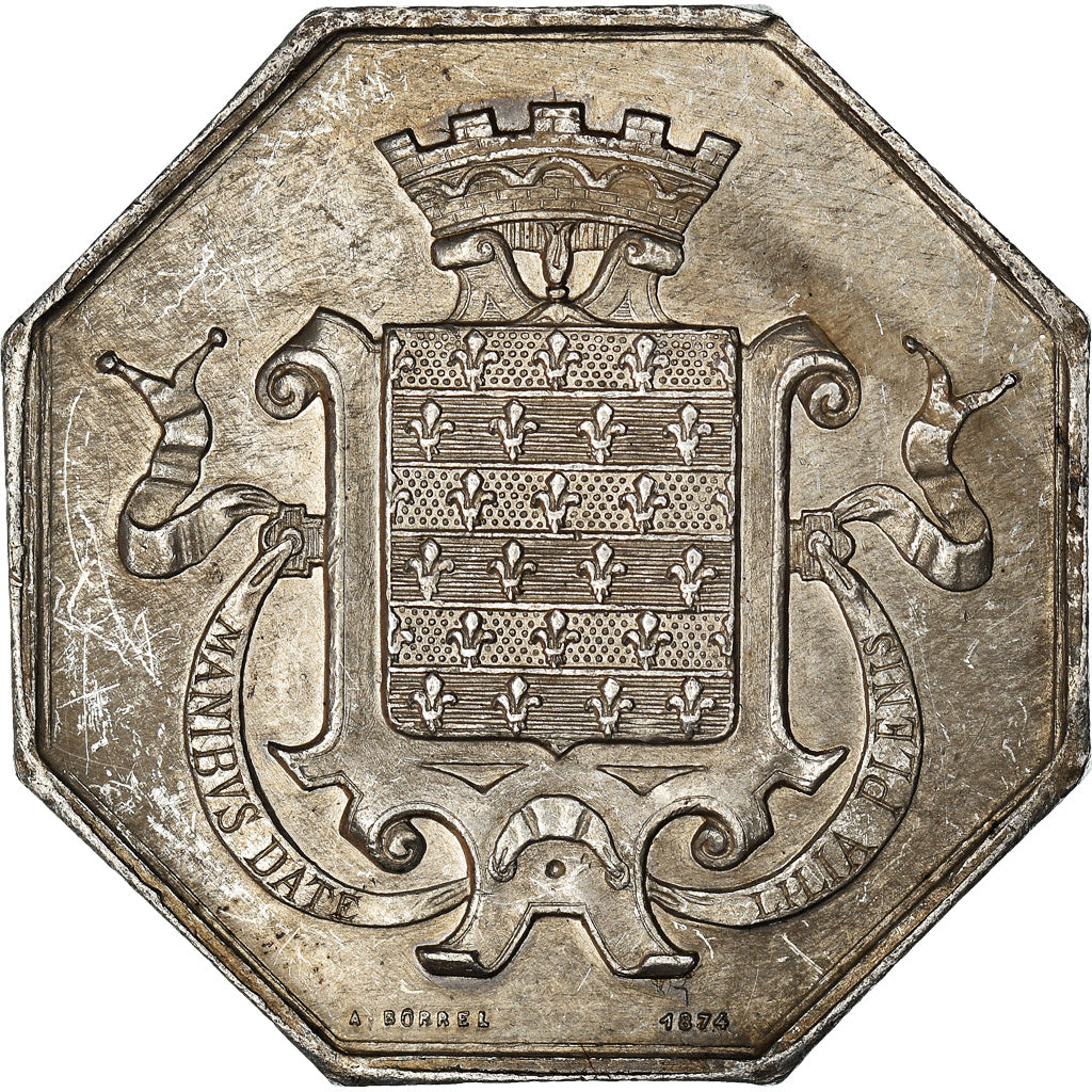 France, Jeton, Savings Bank, Caisse d'Epargne de Beaugency, 1874, Borrel, TTB+