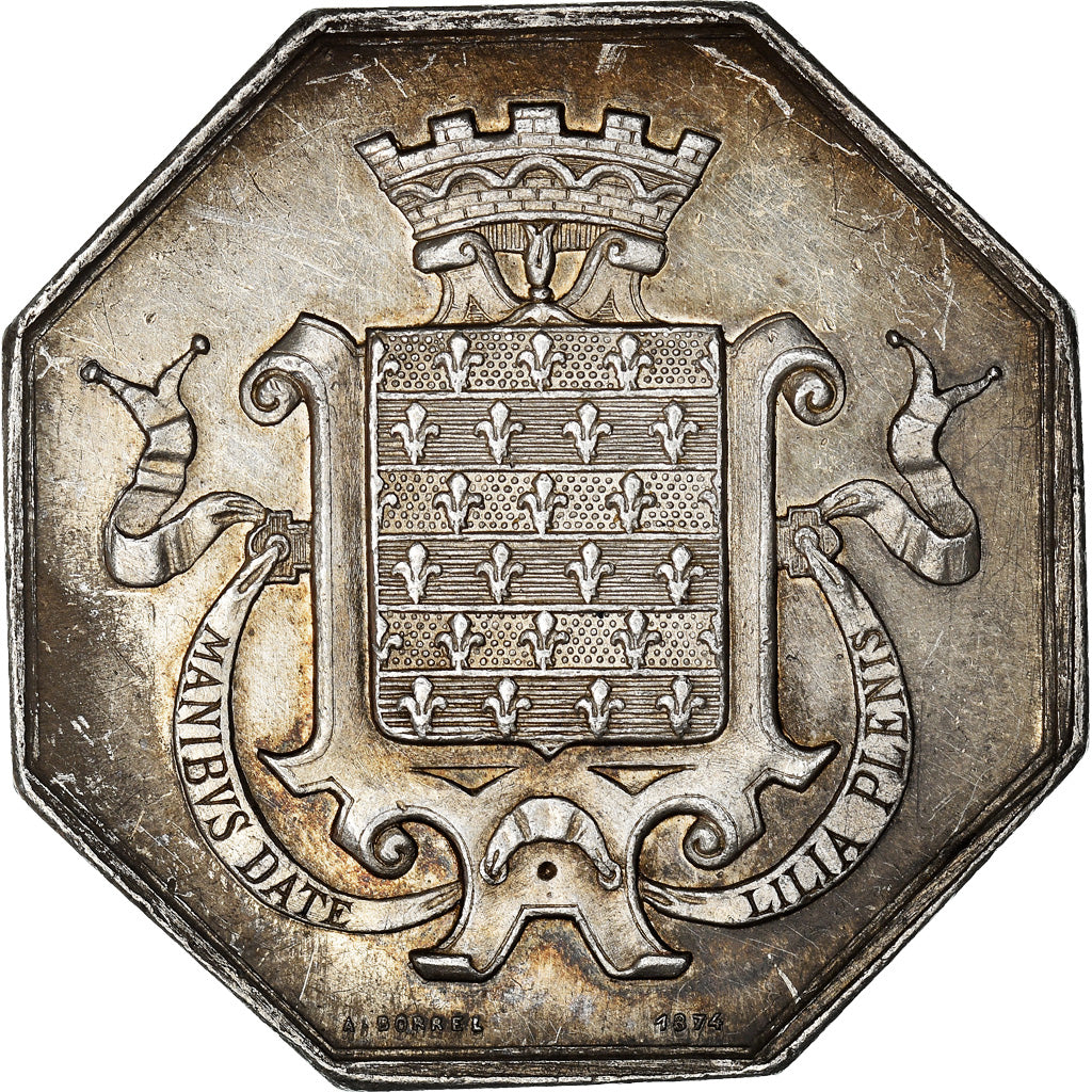 Francia, Token, Savings Bank, Caisse d'Epargne de Beaugency, 1874, Borrel, BB+