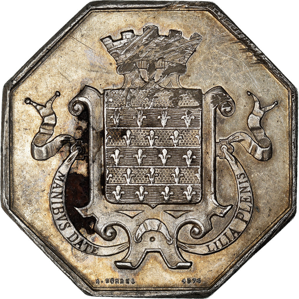 France, Jeton, Savings Bank, Caisse d'Epargne de Beaugency, 1874, Borrel, TTB+