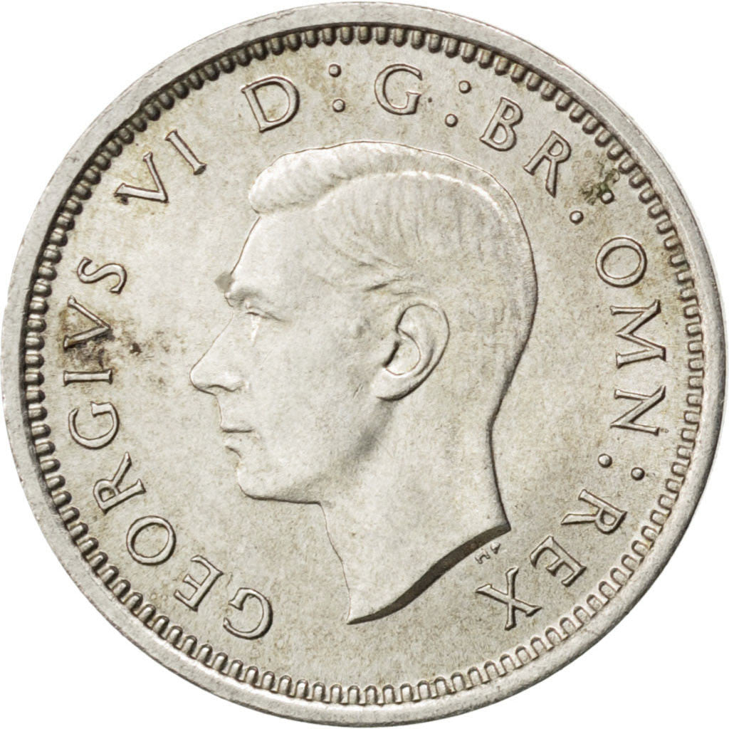 Coin, Great Britain, George VI, 3 Pence, 1938, AU(55-58), Silver, KM:848