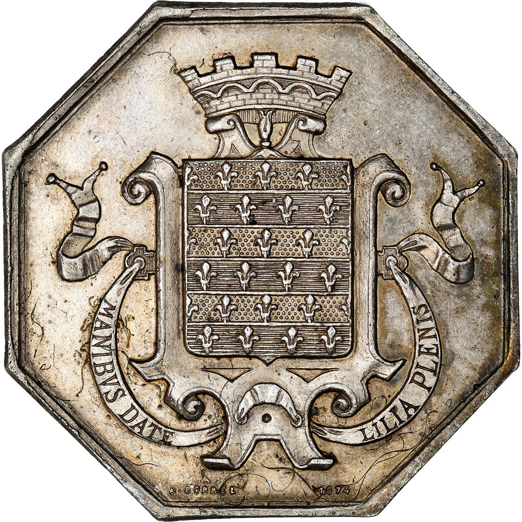 France, Jeton, Savings Bank, Caisse d'Epargne de Beaugency, 1874, Borrel, TTB+