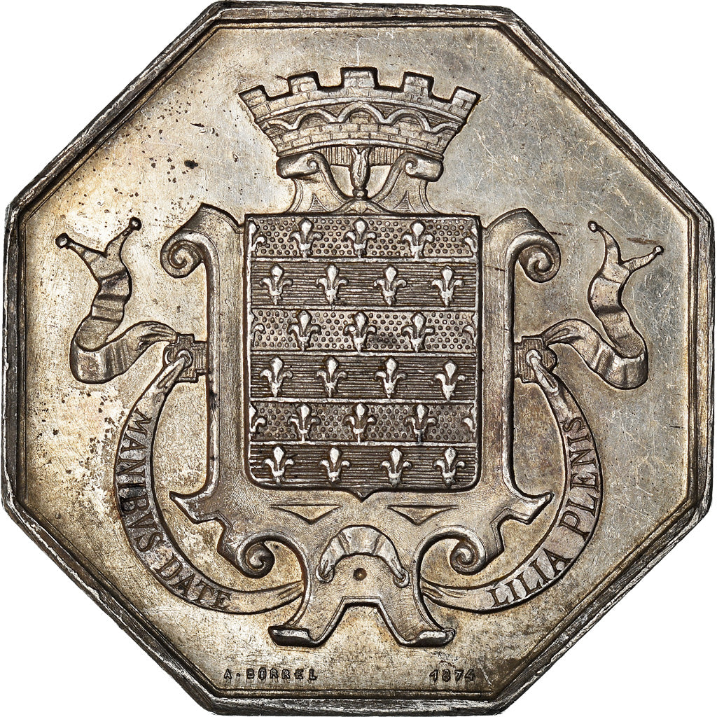 France, Jeton, Savings Bank, Caisse d'Epargne de Beaugency, 1874, Borrel, SUP