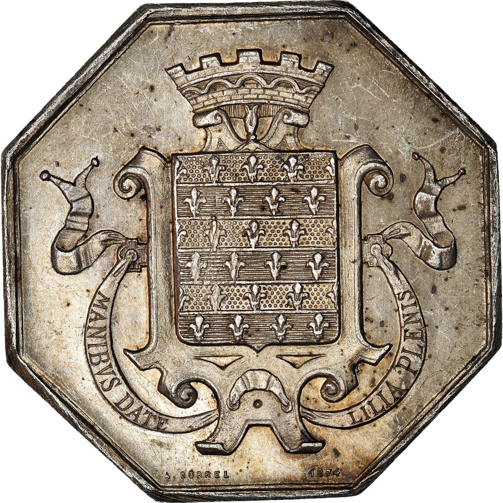 France, Jeton, Savings Bank, Caisse d'Epargne de Beaugency, 1874, Borrel, SUP