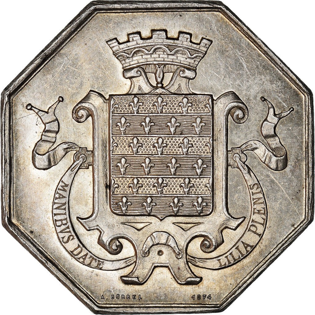 France, Jeton, Savings Bank, Caisse d'Epargne de Beaugency, 1874, Borrel, SUP