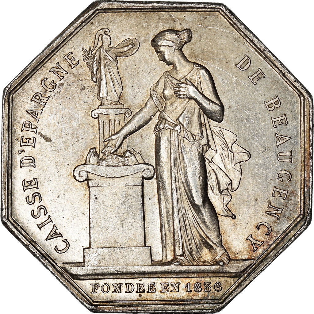 Francia, Token, Savings Bank, Caisse d'Epargne de Beaugency, 1874, Borrel, SPL-