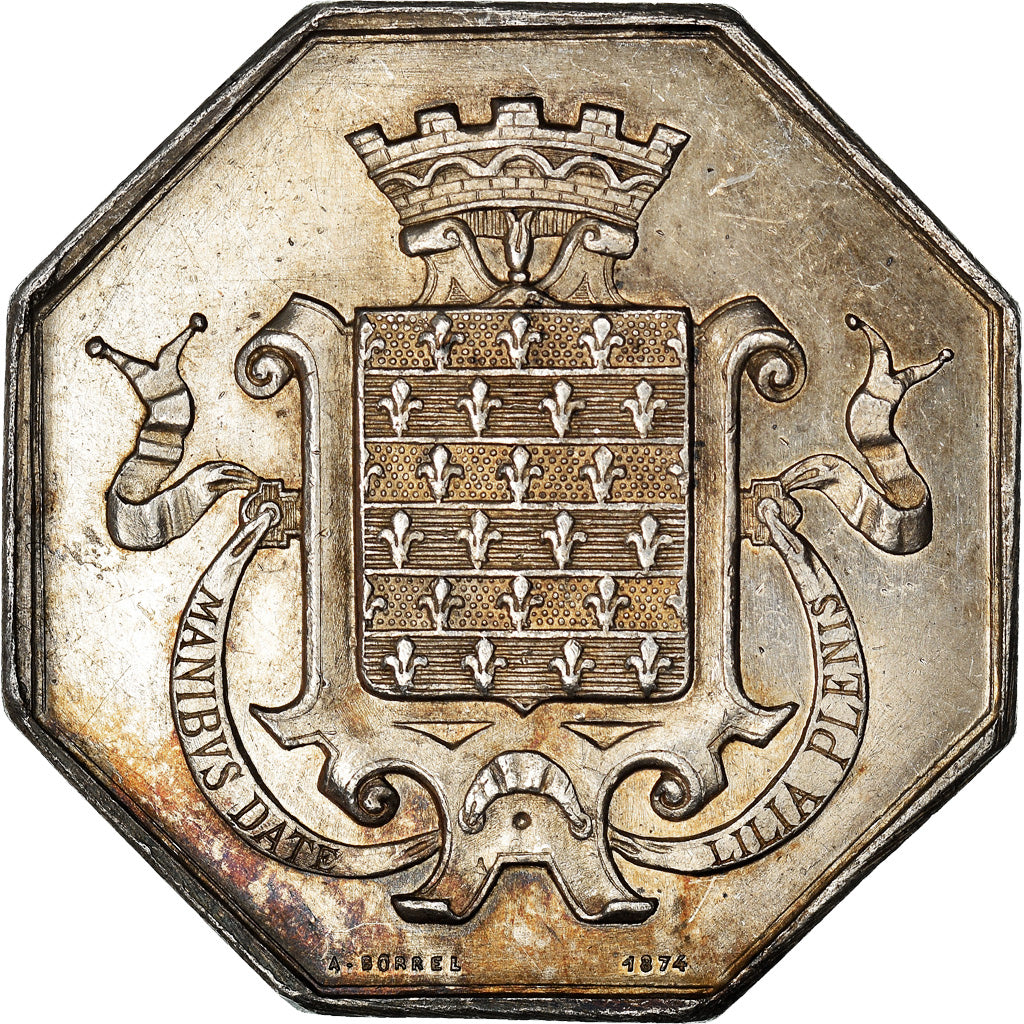 Francia, Token, Savings Bank, Caisse d'Epargne de Beaugency, 1874, Borrel, SPL-