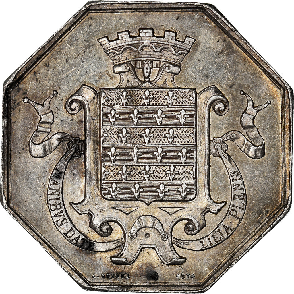 France, Jeton, Savings Bank, Caisse d'Epargne de Beaugency, 1874, Borrel, SUP