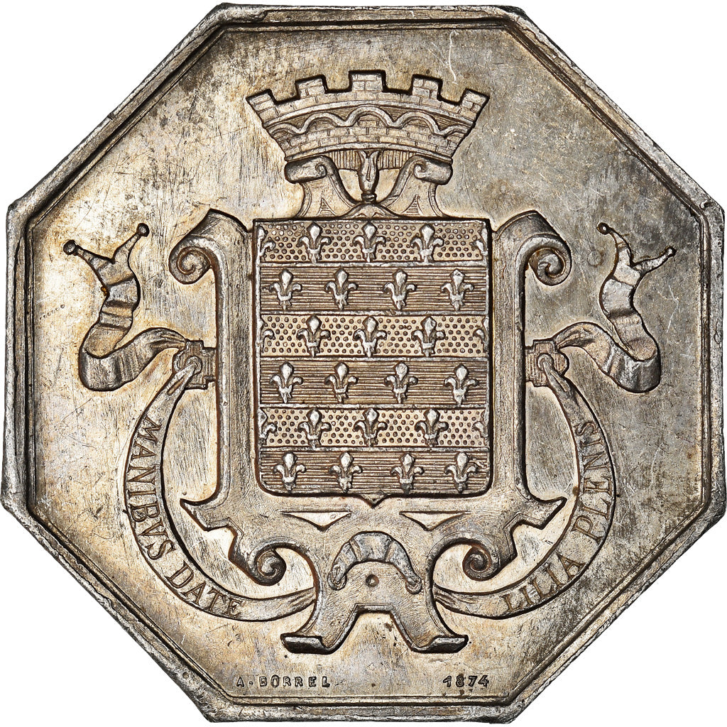 France, Jeton, Savings Bank, Caisse d'Epargne de Beaugency, 1874, Borrel, SUP