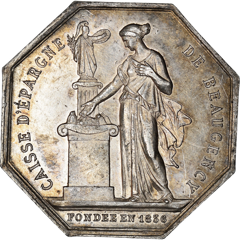 Frankreich, Token, Savings Bank, Caisse d'Epargne de Beaugency, 1874, Borrel