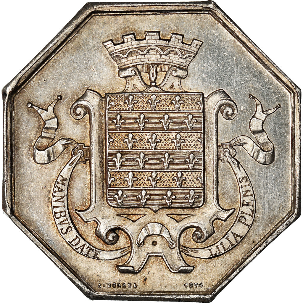 France, Jeton, Savings Bank, Caisse d'Epargne de Beaugency, 1874, Borrel, SUP