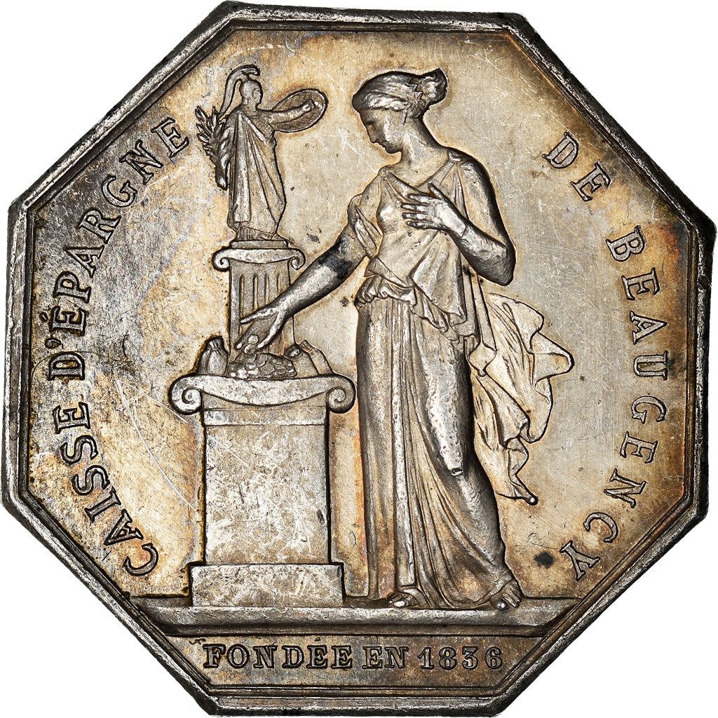 France, Token, Savings Bank, Caisse d'Epargne de Beaugency, 1874, Borrel