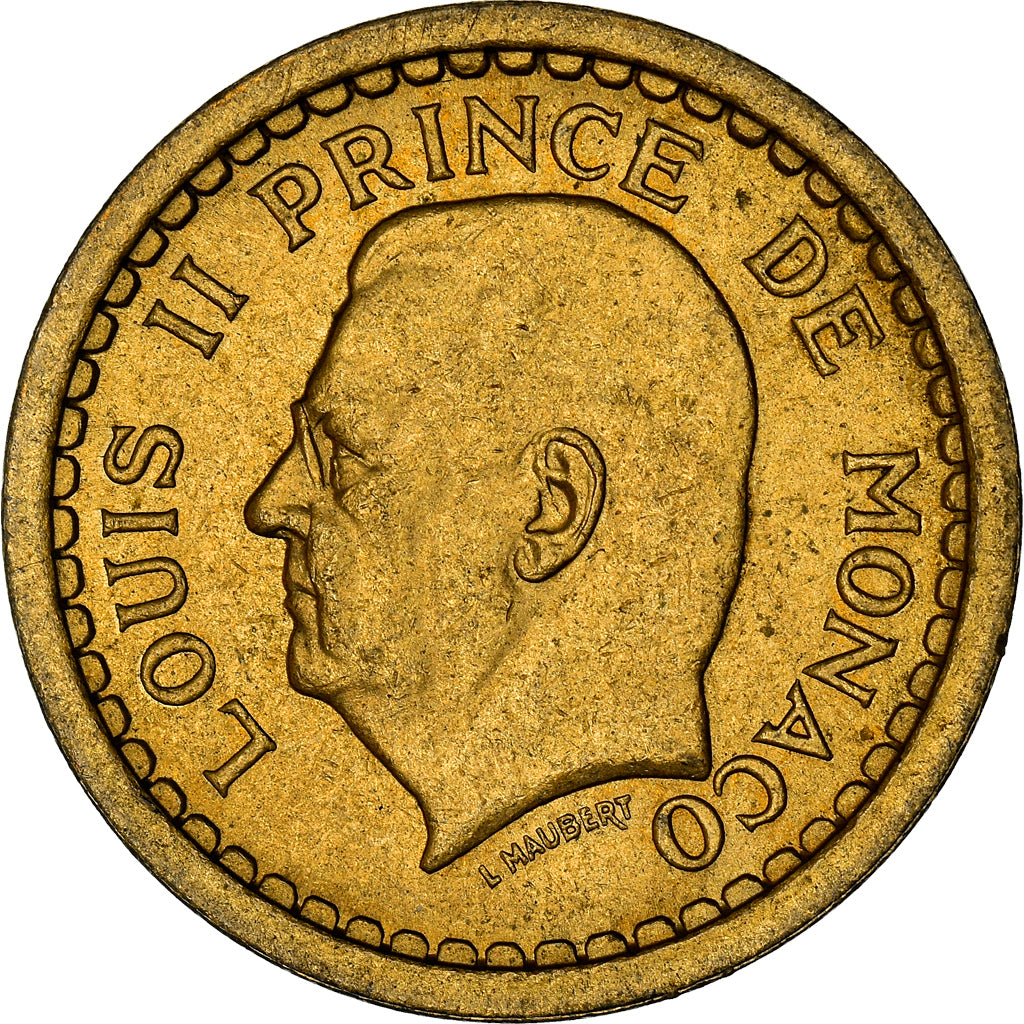 Münze, Monaco, 2 Francs, 1943, Paris, VZ, Cupro-Aluminium, Gadoury:134