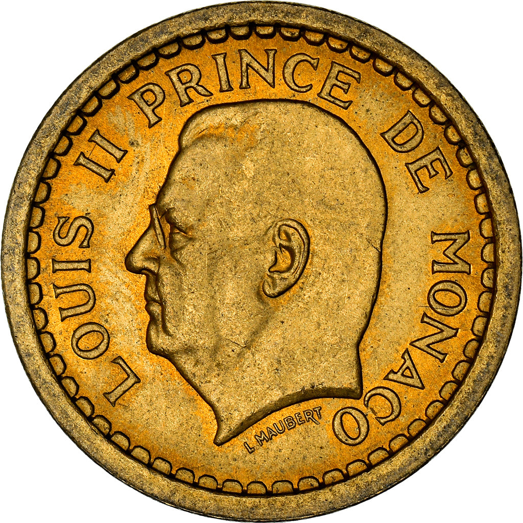 Monnaie, Monaco, 2 Francs, 1943, Paris, SUP+, Cupro-Aluminium, Gadoury:134