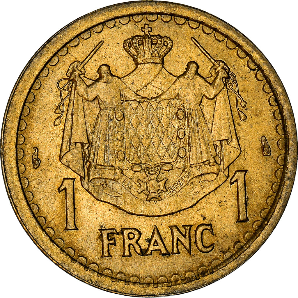 Monnaie, Monaco, Franc, 1943, Paris, SUP, Cupro-Aluminium, Gadoury:MC 132